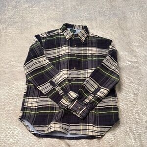 J. Crew Men's Double-faced brushed cotton oxford overshirt in Navy, Green, White